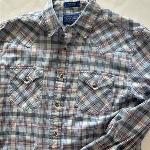 Pendleton Epic Multicolor Plaid Western Shirt size S